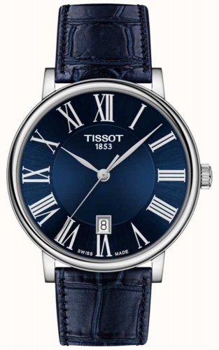 Tissot - Carson Premium Gent Moonphase, Stainless Steel - Leather - Quartz Watch, Size 40mm T1224231604300