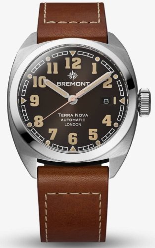 Bremont - Terra Nova, Stainless Steel Auto Watch TN40-DT-SS-BK-L-S