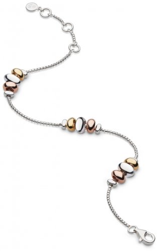 Kit Heath - Coast Tumble, Rose Gold Plated - Rhodium Plated - Yellow Gold Plated Golden Station Bracelet, Size 7.5