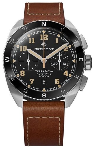 Bremont - Terra Nova, Stainless Steel Chrono Watch TN42-CHR-SS-BK-L-S