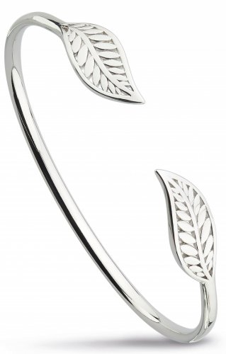 Kit Heath - Twin Leaf, Sterling Silver Bangle 70248HP027