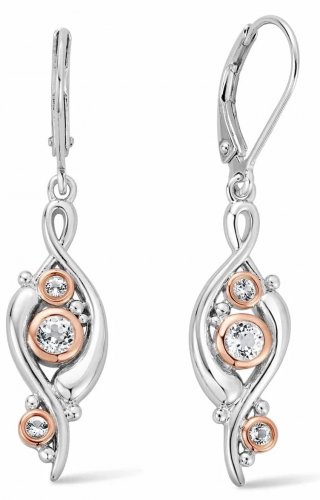 Clogau - Pistyll Rhaeadr, White Topaz Set, Sterling Silver - Drop Earrings 3SSWF0343