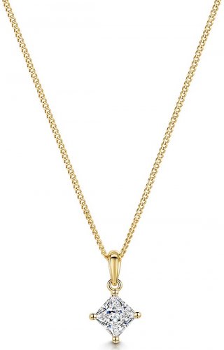 Jools - Cubic Zirconia Set, Yellow Gold Plated - Necklace HBN5SQP-YG