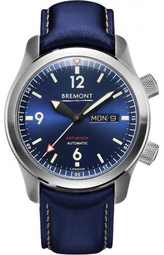 Bremont - U-2 Blue, Stainless Steel Automatic Chrono Watch U2-BL-R-S