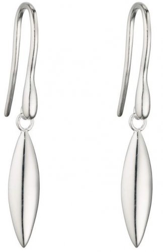 Gecko - Sterling Silver Navette Drop Earrings E6088