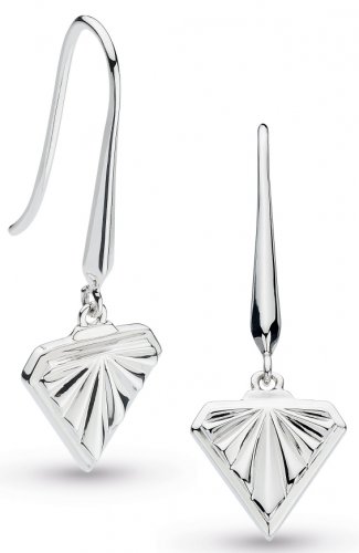 Kit Heath - Empire Deco, Sterling Silver Drop Earrings