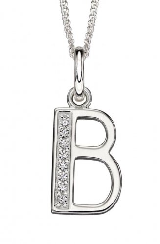 Gecko - Beginnings, Sterling Silver Letter B pendant P4724C