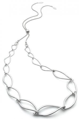 Kit Heath - Entwine Twist, Rhodium Plated - Sterling Silver - Toggle Necklace, Size 30