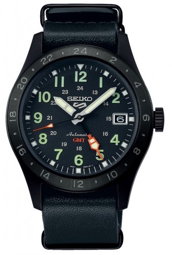 Seiko - 5 Sports, Stainless Steel - Field Deception Mechanical GMT, Size 39.4mm SSK025K1