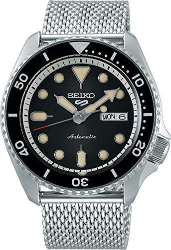 Seiko - Seiko 5, Stainless Steel/Tungsten Automatic Mesh Strap Watch - SRPD73K1