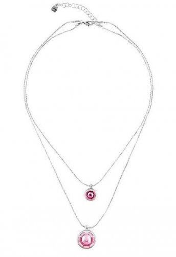 Uno de 50 - RENAISSANCE, Crystal Set, Silver Plated - Necklace, Size 18.5 - 21cm - COL1539RSAMTL0U