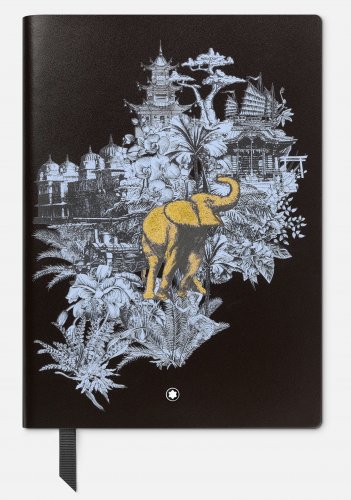 Montblanc - Meisterstuck Around the World in 80 Days, Leather - Notebook #163 , Size 170 x 240 mm. 130289