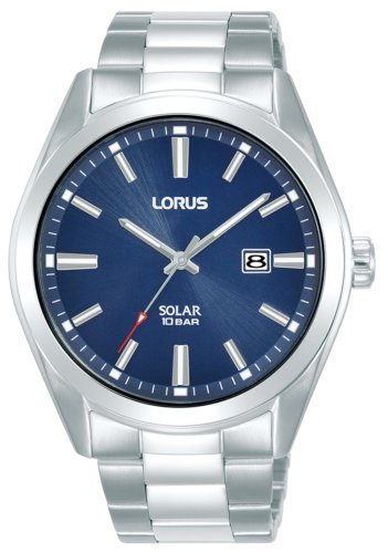 Lorus - Deep Blue, Stainless Steel Solar Watch RX329AX9
