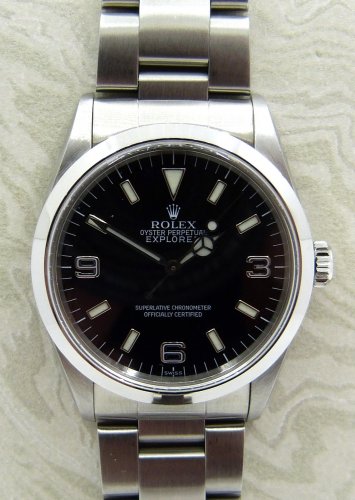 Antique Guest and Philips - White Gold Rolex Explorer PKT1677