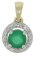 Guest and Philips - 9ct Diamond, Emerald Set, Yellow Gold - White Gold - Pendant 09CIDG85568