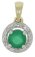 Guest and Philips - 9ct Diamond, Emerald Set, Yellow Gold - White Gold - Pendant 09CIDG85568