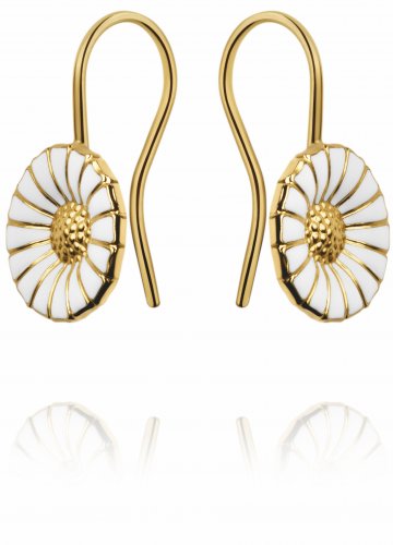 Georg Jensen - Daisy, Yellow Gold Plated Drop Earrings