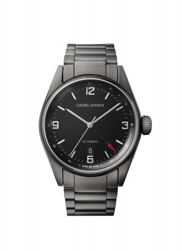 Georg Jensen - Delta Classic, Stainless Steel - Crystal Glass - Automatic Mechanical Watch, Size 42mm - 3575606
