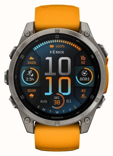 Garmin - fenix 8, Titanium Amoled Sapphire Smart Watch 010-02904-11