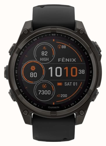 Garmin - fenix 8, Titanium Solar Sapphire Smart Watch 010-02906-11