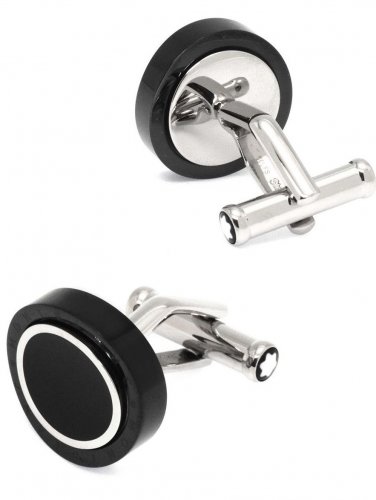 Montblanc - Stainless Steel Black Onyx Heritage Cuff Links - 104506