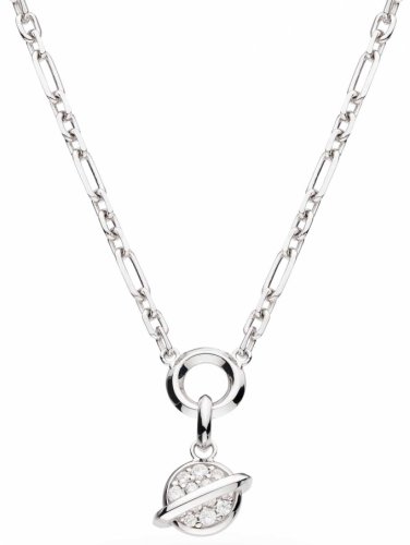 Kit Heath - Revival Celeste , CZ Set, Rhodium Plated - Planet Pave Necklace, Size 20