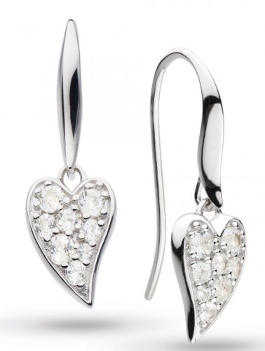 Kit Heath - Desire Lust, Sterling Silver Heart Drop Earrings 50507WT