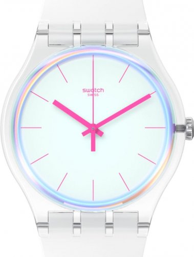 Swatch - Polar White Pay, Plastic/Silicone - Quartz Swatch Pay Enabled Watch, Size 41mm SO29K116-5300