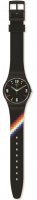 Swatch - Black Carousel Squares, Plastic/Silicone - Quartz Watch, Size 34mm SO28B705