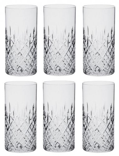 Royal Scot Crystal - London, Glass/Crystal 6 Tall Tumblers LONB6TT