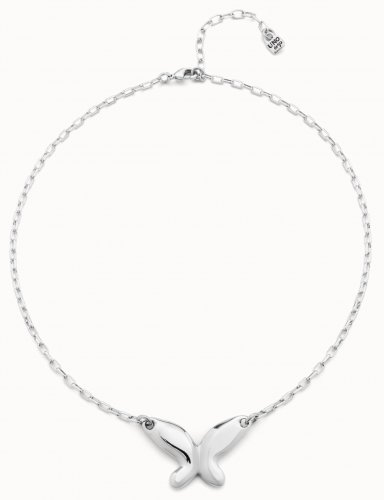 Uno de 50 - Butterfly, Silver Plated Necklace COL1864MTL0000U