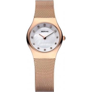 Bering - Classic, Stainless Steel/Rose Gold Plated Milanese Bracelet Watch - 11923-366