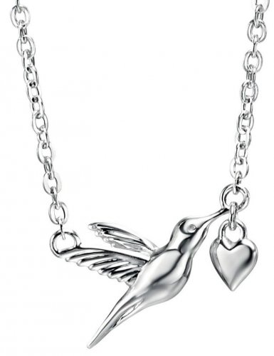 Gecko - Humming Bird Heart, Sterling Silver Necklace N3033