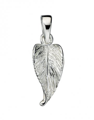 Gecko - Beginnings, Silver Feather Drop Pendant P3915