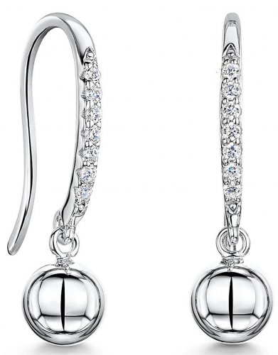 Jools - Cubic Zirconia Set, Sterling Silver - Drop Earrings kpe3016