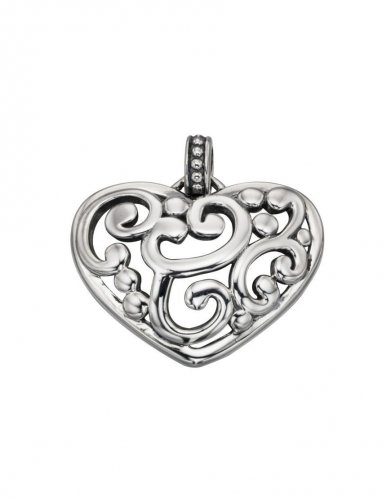 Gecko - Beginnings, Silver Filigree Heart Pendant