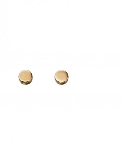 Gecko - Elements, 9ct Yellow Gold Plain Circle Disc Stud Earrings