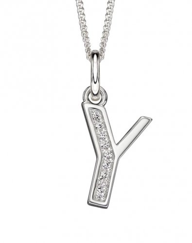 Gecko - Beginnings, Sterling Silver Letter Y Pendant