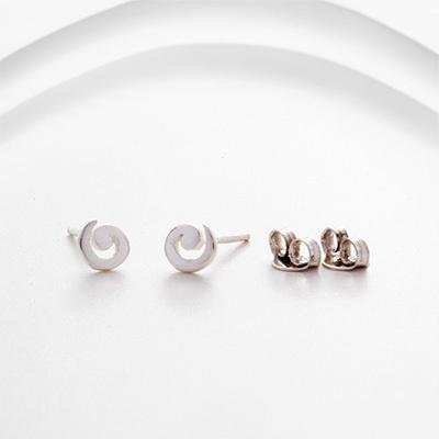 Banyan - Sterling Silver Spiral Stud Earrings