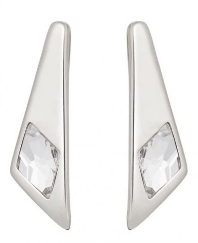 Uno de 50 - Crystal Set, Silver Plated - Folded Earring PEN0772TRAMTL0U