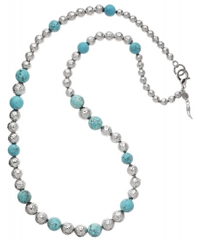 Giovanni Raspini - Sky, Howlite Set, Sterling Silver - Long Necklace, Size 83cm 10806