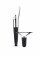 Georg Jensen - Wine and Bar, Stainless Steel - Plastic/Silicone - Wine Stopper & Pourer, Size H: 135 mm Ø: 30 mm. WINE Stopper: H: 61 mm W: 72 mm D 47 mm 3581656
