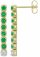 Guest and Philips - 9ct 0.10pts diamond, Emerald Set, Yellow Gold - White Gold - drop earrings 09eadg87433