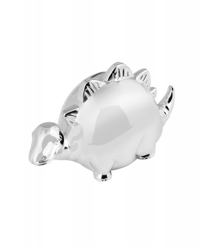 Guest and Philips - Unisex Dinosaur, Silver Plate Money Box