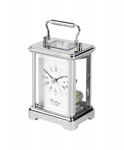 Guest and Philips - Stainless Steel Skeleton Quartz Carriage Clock