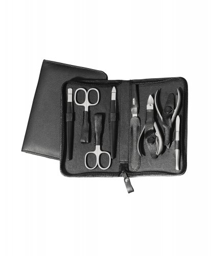 Harrison Brothers - Leather Eight Piece Manicure Case
