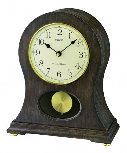 Seiko - Westminster Chime, Wood Quartz Pendulum Clock QXQ037B