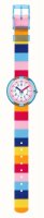 Swatch - Stripy Pink, Plastic - Fabric - Quartz Watch, Size 31.85mm FPNP113