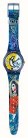 Swatch - Chagall's Blue Circus, Plastic/Silicone - Quartz Watch, Size 41mm SUOZ365C
