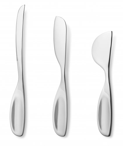 Georg Jensen - Alfredo, Stainless Steel 3 Pcs Cheese Knives 3390214